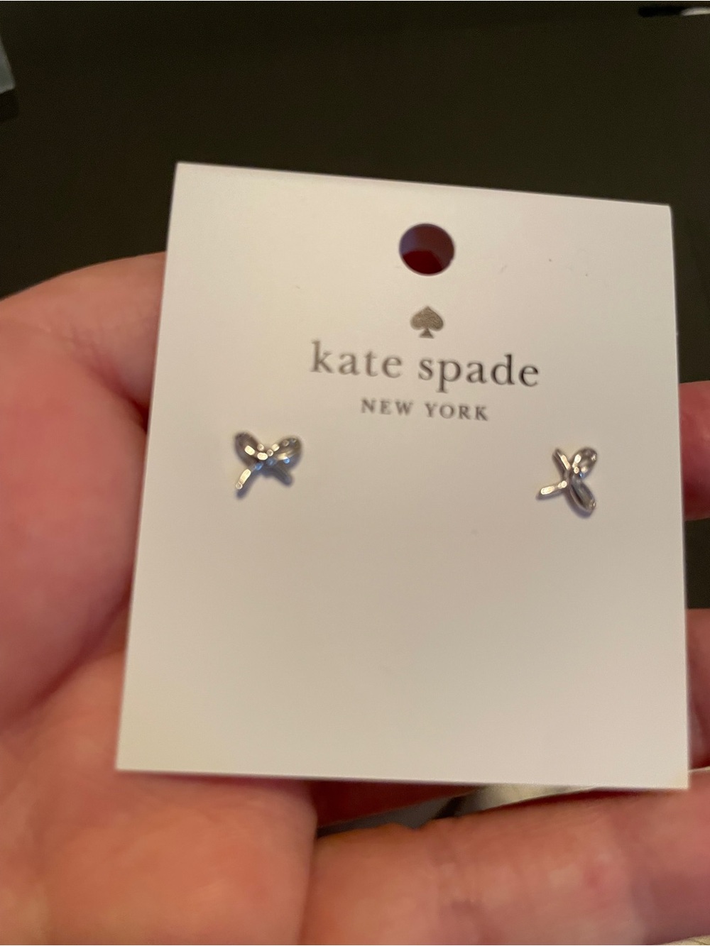 kate spade Silver Bow Mini Stud Earrings for Kids